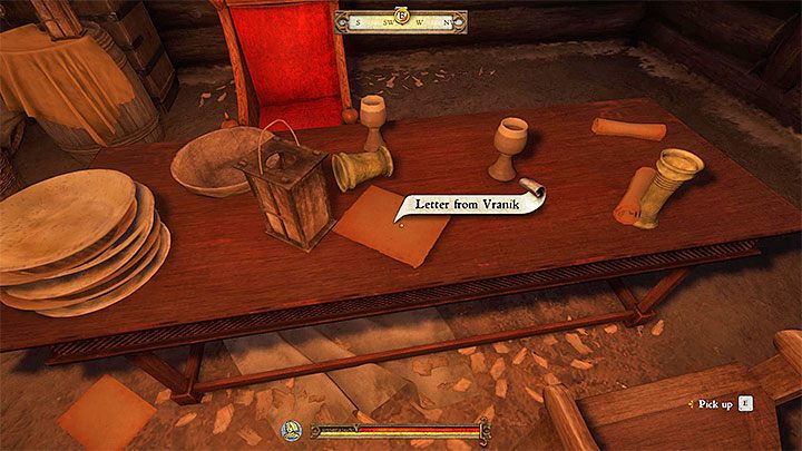 Kingdom Come Deliverance finding the letter from Vranik on Erik's desk