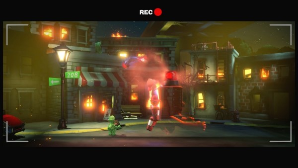 Luigis mansion 3 burning city street movie set