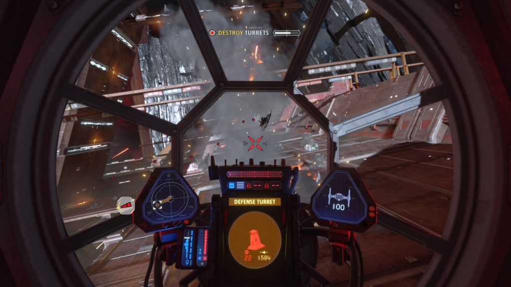 Tie Fighter Cockpit Fighting Through the Prologue