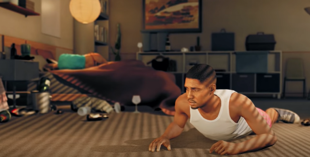 Watch Dogs 2 Marcus waking up on the floor with strange girl in his bed