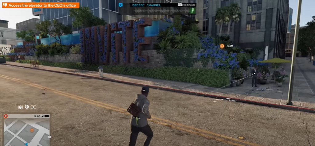 Watch Dogs 2 Marcus walking over to the Invite HQ