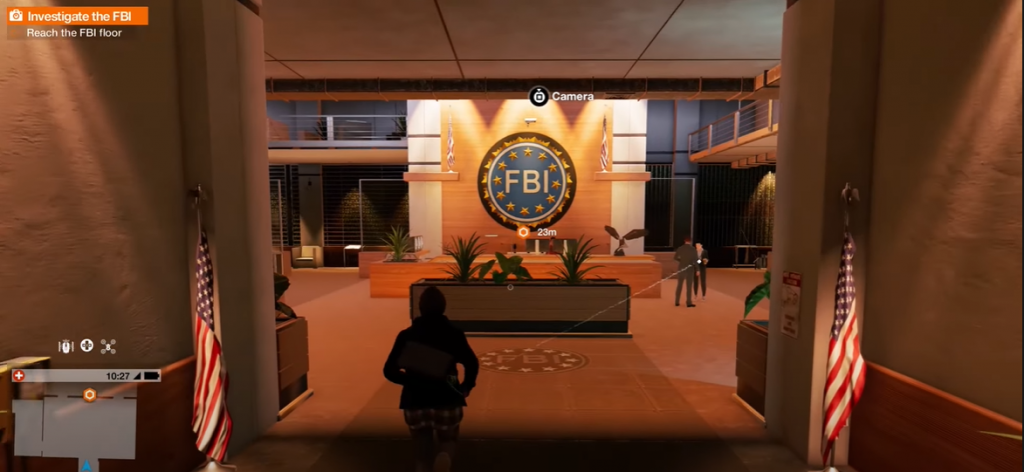 Marcus breaking into the FBI office