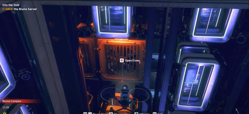 Watch Dogs blume servers with drone navigating the vents