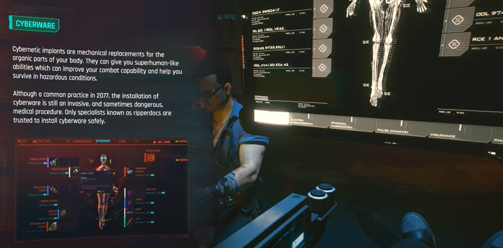 Cyberpunk 2077 Cyberware and ripperdoc tutorial page