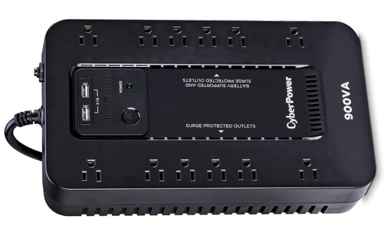 CyberPower ST900U Standby UPS System, 900VA/500W, 12 Outlets, 2 USB Charging Ports, Compact