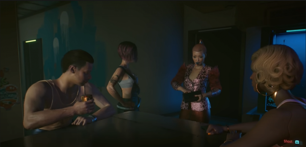 Cyberpunk 2077 meeting with Judy Alvarez win her apartment next to Tom, Maiko and another Doll from Clouds