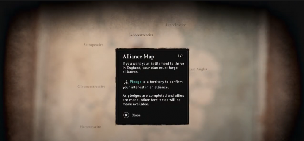 Assassin's Creed Valhalla Alliance Map of England