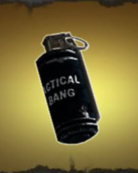 Flashbang grenade with pin in it