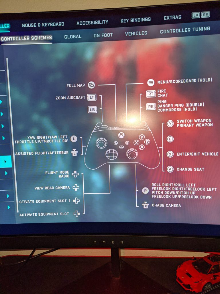 Battlefield 2042 Controller mapping screen