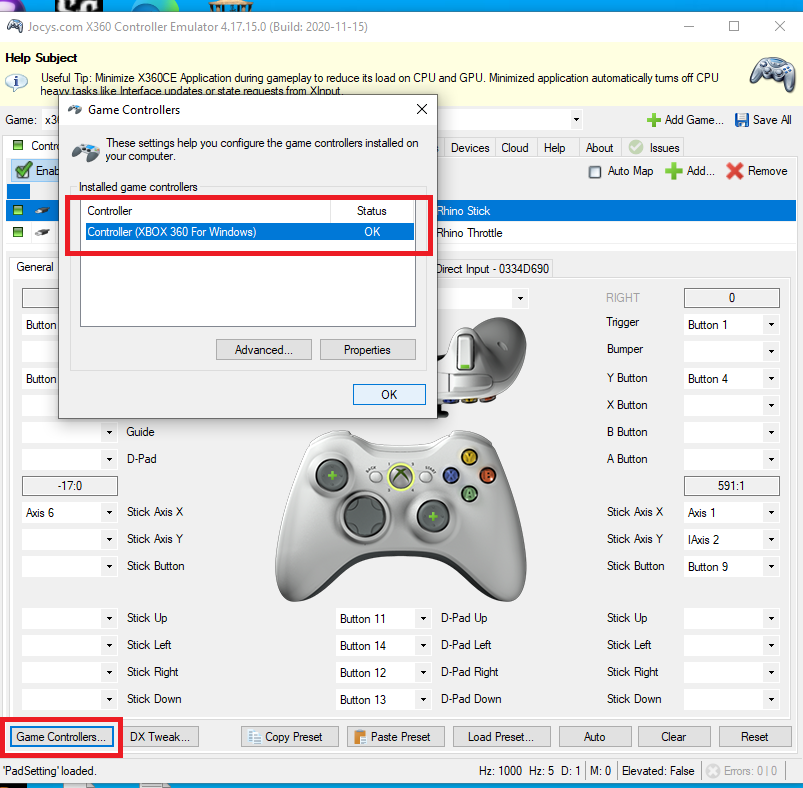 INSTALL XBOX 360 CONTROLLER EMULATOR FOR PC x360ce 4.0 