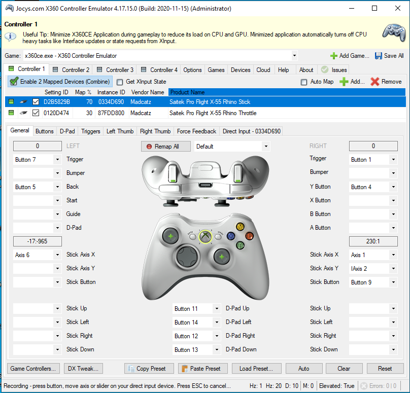 Battlefield 2042 X360CE HOTAS Setup for emulated X box 360 controller