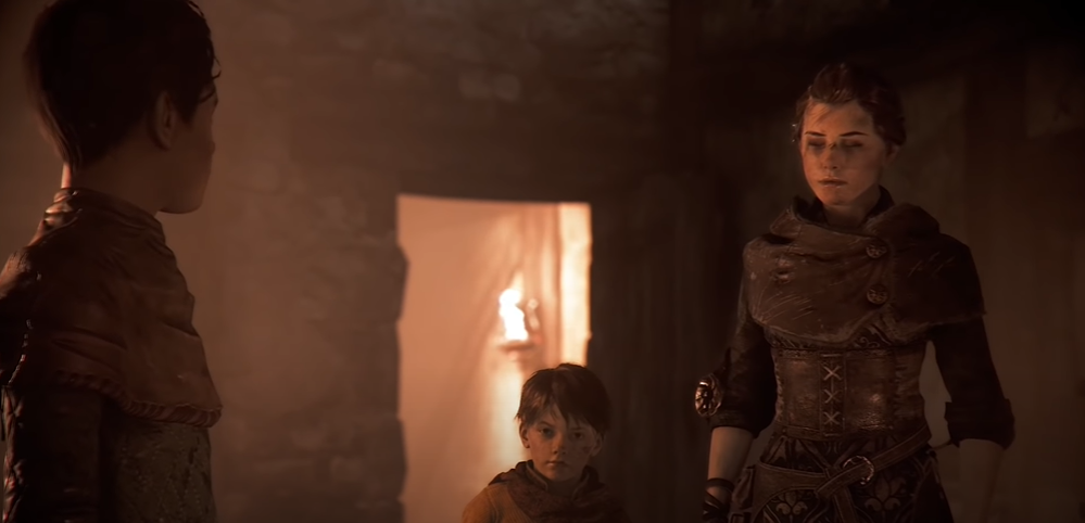 A Plague Tale Innocence Amicia de Rune and her brother Hugo meet the Apprentice