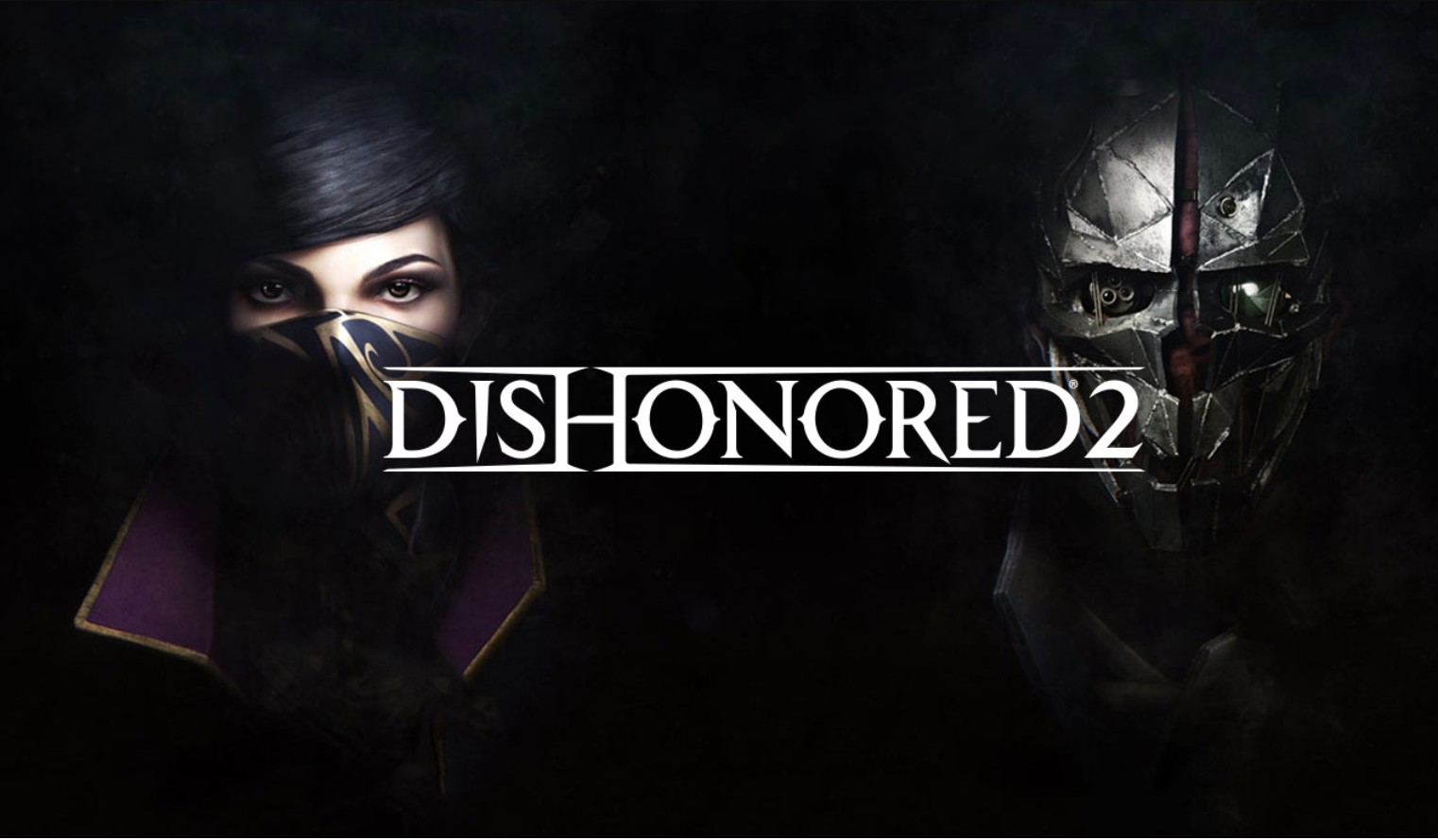 Dishonored 2 Game Logo with Corvo and Emily