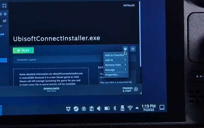 Steam UbisoftConnectInstaller.exe properties menu