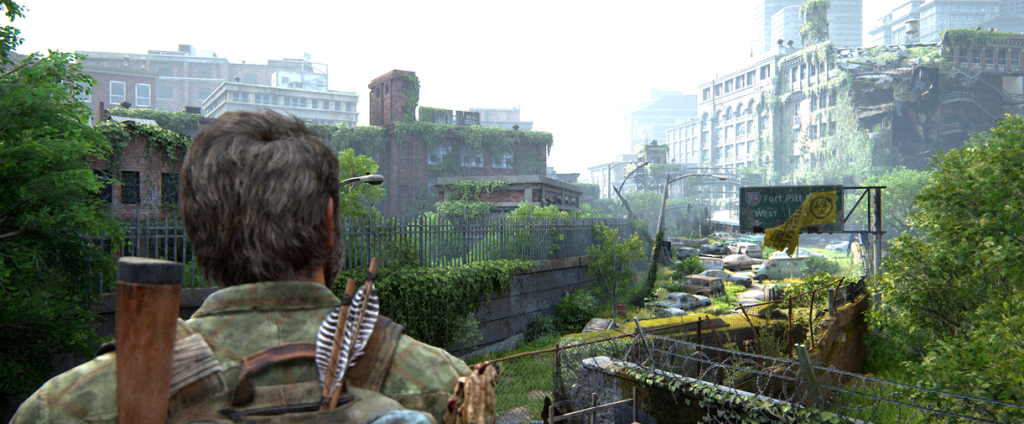 Last of Us Joel looking over the city