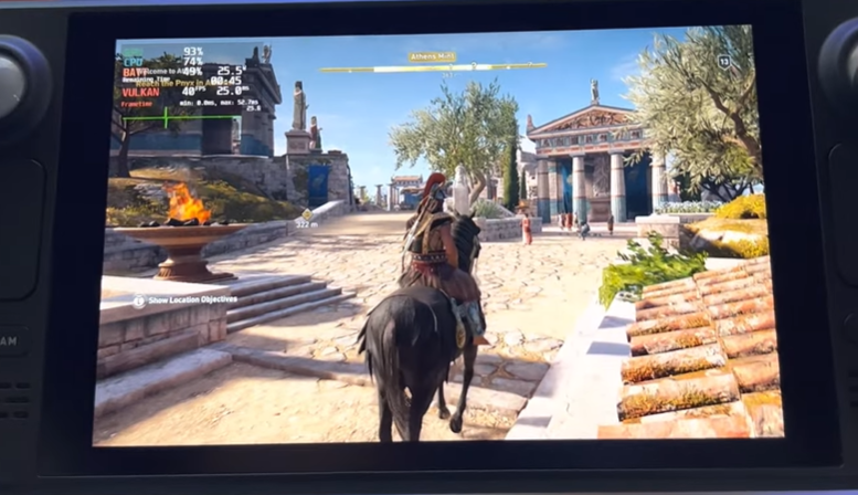 Playing Assassin's Creed Odyssey on Steam Deck