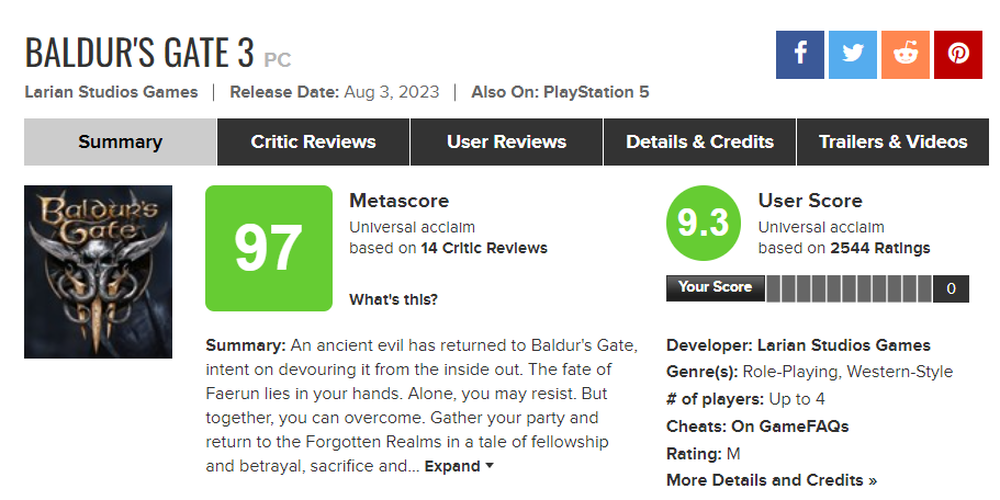 No Spoilers]This is how AC Odyssey's Metacritic score stacks up