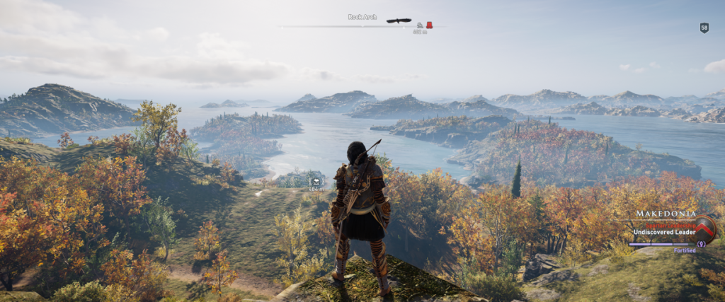 Assassin's Creed Odyssey Makedonia coastline view with Kassandra