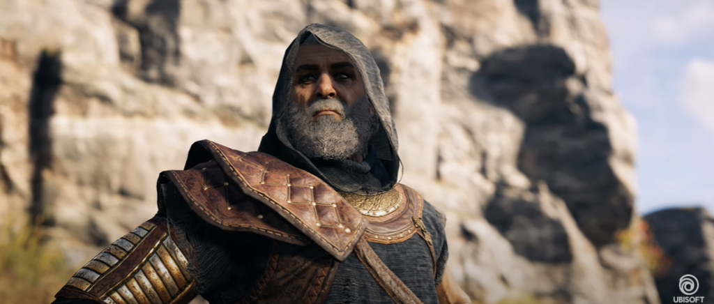 Assassin's Creed Odyssey Legacy of the First Blade DLC Darius in his assassin's hood