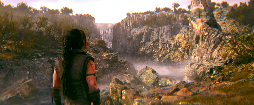 Senua enjoying the scenery in Hellblade 2