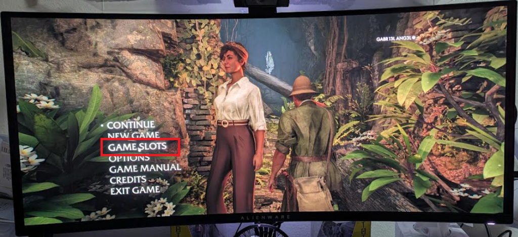 Indiana Jones and the Great Circle Game Slots menu option