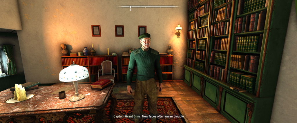 Captain Sims Atomfall Captain Sims in his office