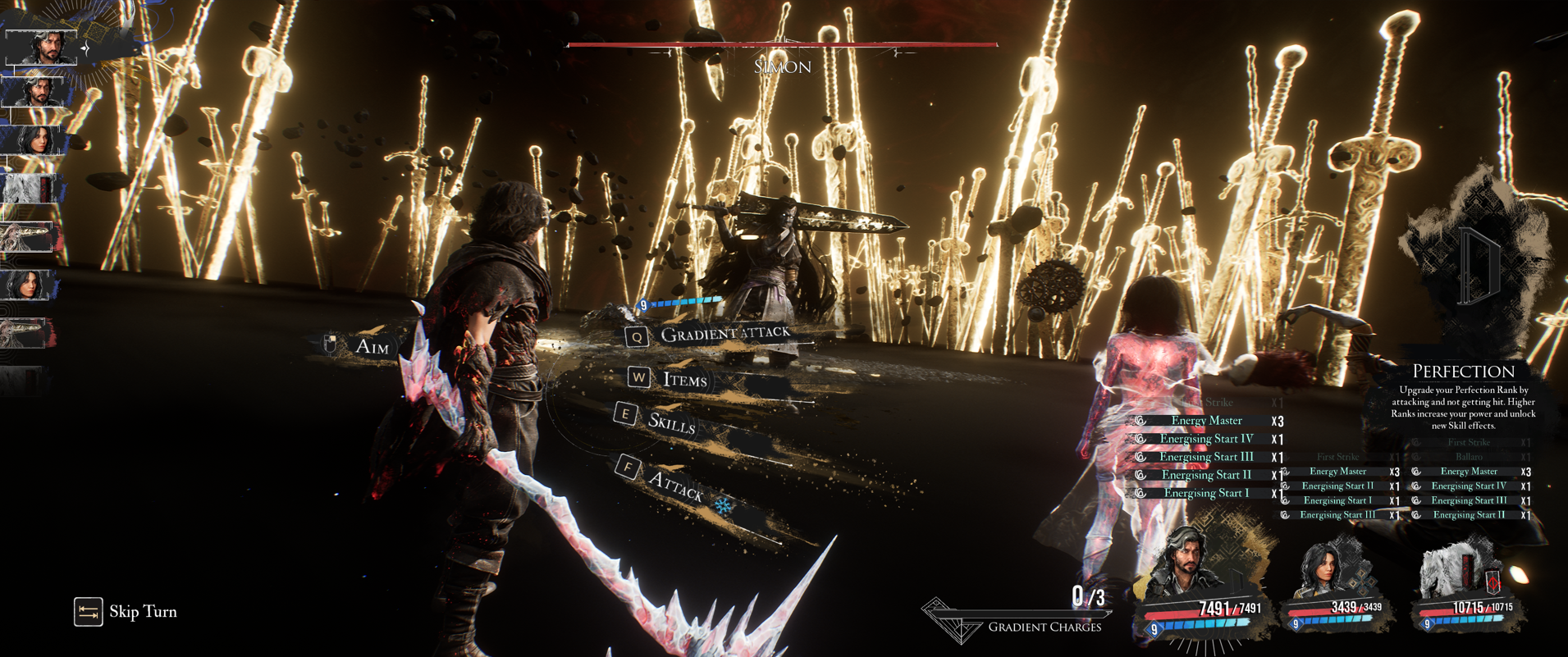 Immortal Verso fighting Simon in Clair Obscur Expedition 33 with glowing swords in the background