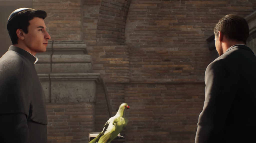 Order of the Giants DLC Father Ricci and his Parrot Pio.