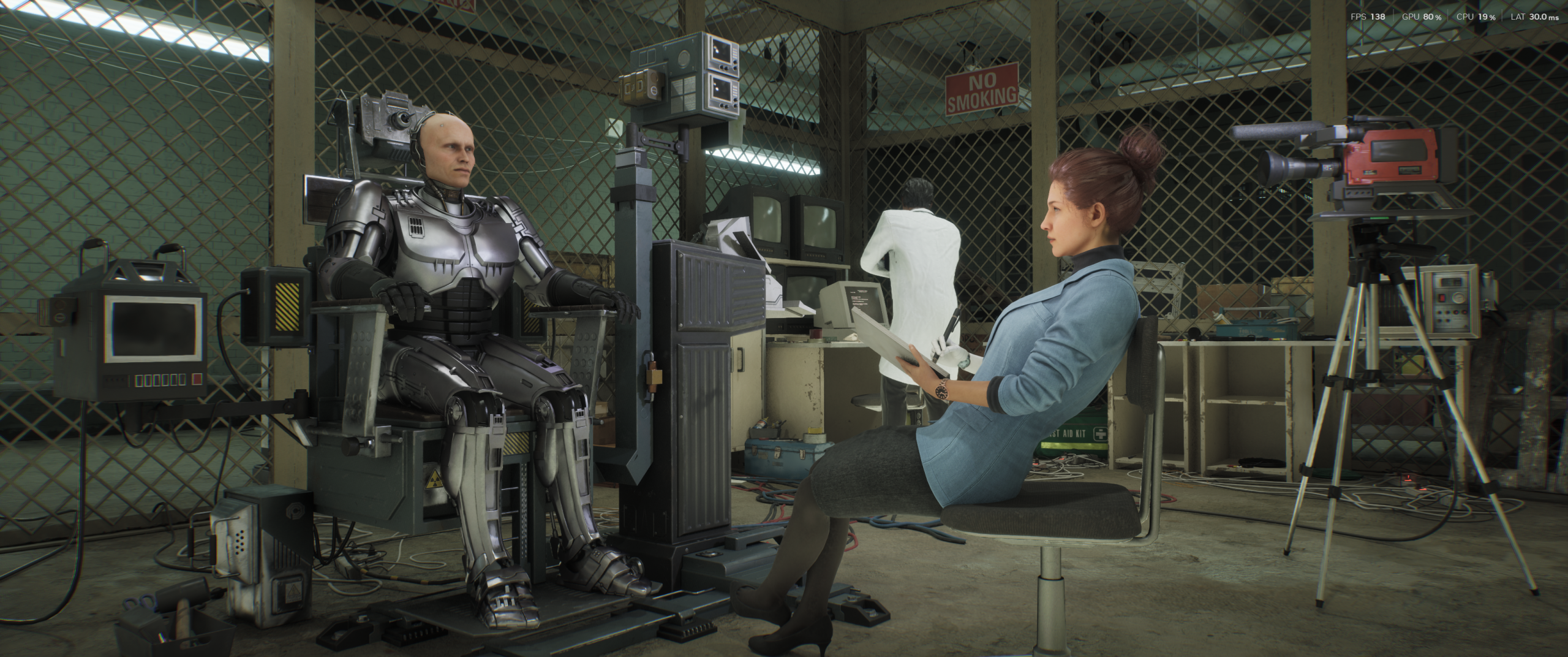 Robocop Rogue City Alex Murphy sitting in the chair with the therapist