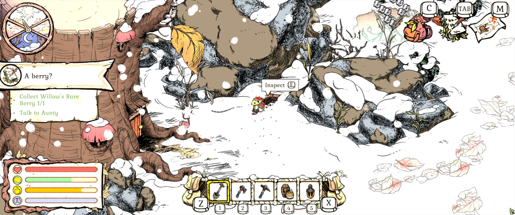 My mouse traveling through the snowstorm