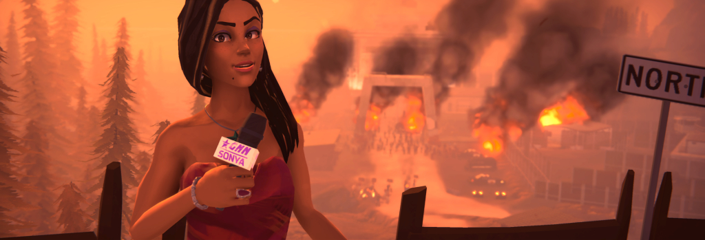 Sonya at the Petria border