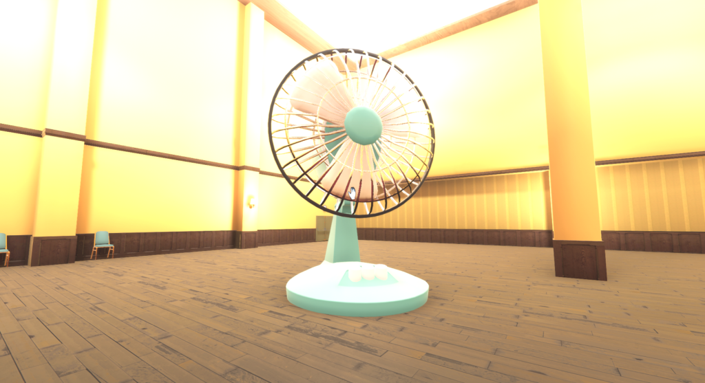 Using perspective to create a giant fan in Superliminal