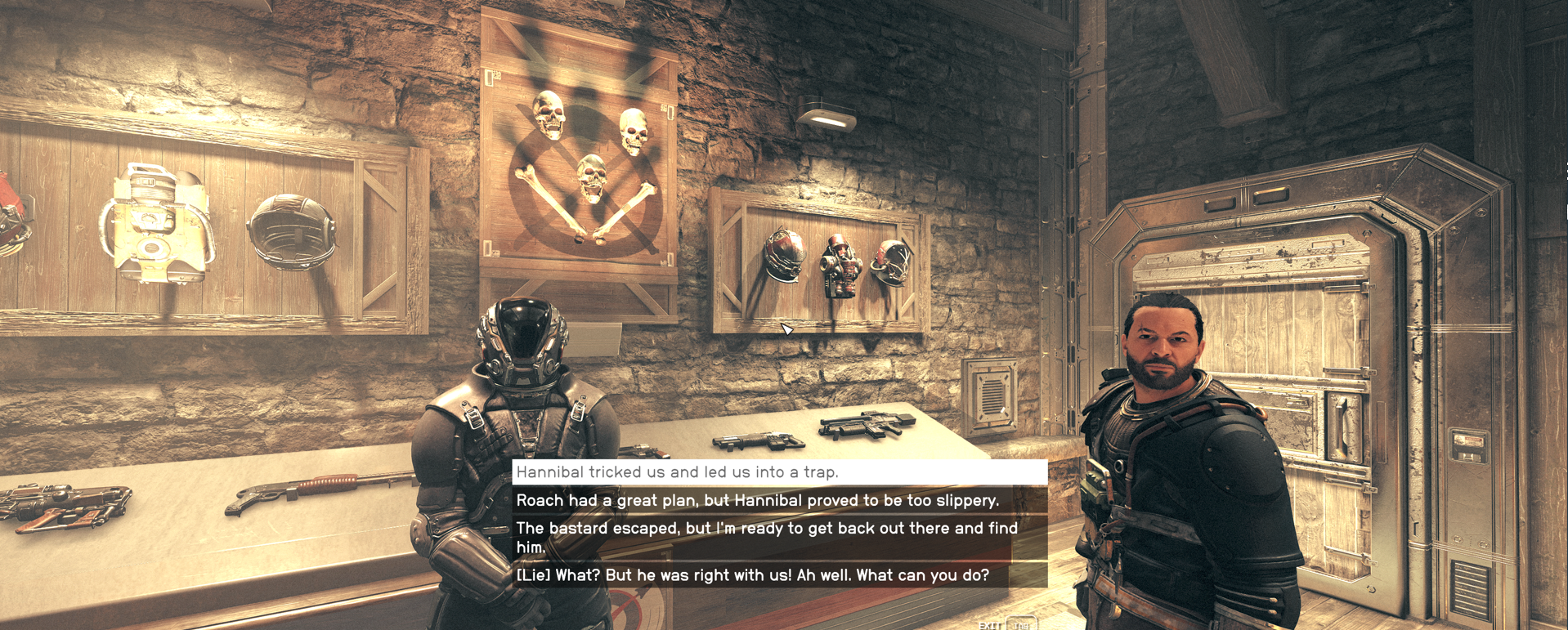 Starfield Dialogue Camera Off no zoom in at Trackers Alliance HQ