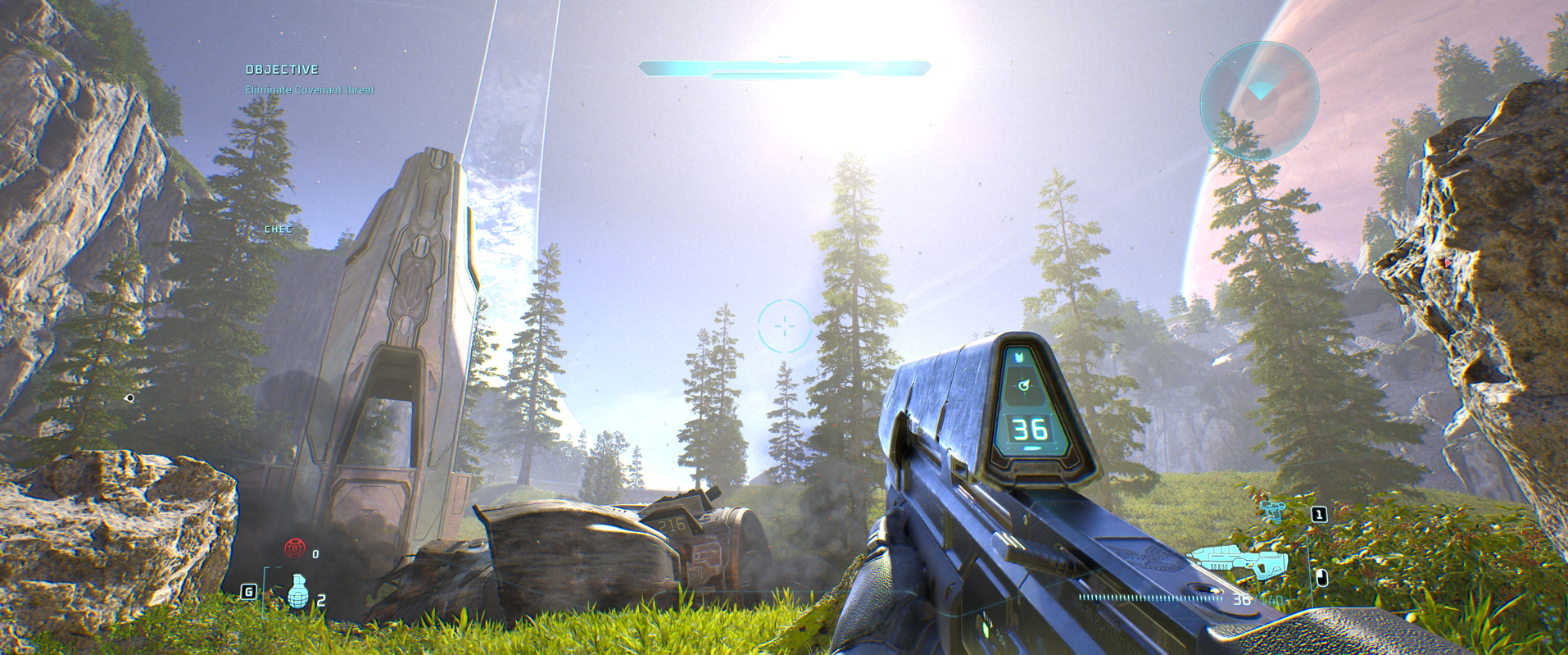 Halo Combat Evolved looking at the ring world