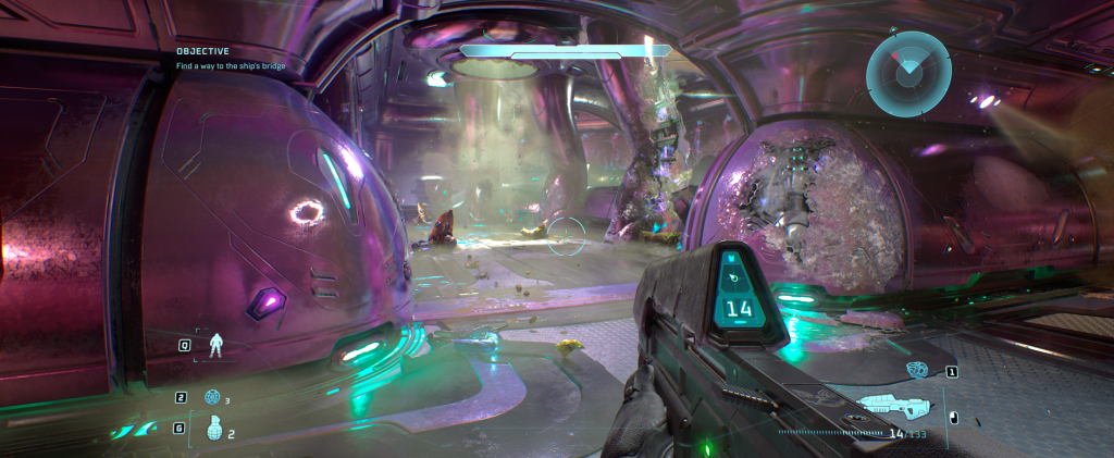 Halo Campaign Evolved fighting on a Covenant ship